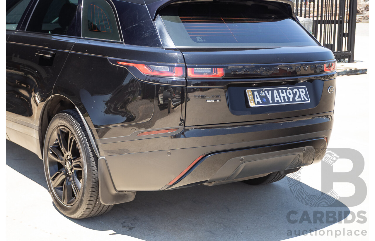 3/2018 Range Rover Velar D240 S (AWD) MY18 4D Wagon Santorini Black Metallic Turbo Diesel 2.0L