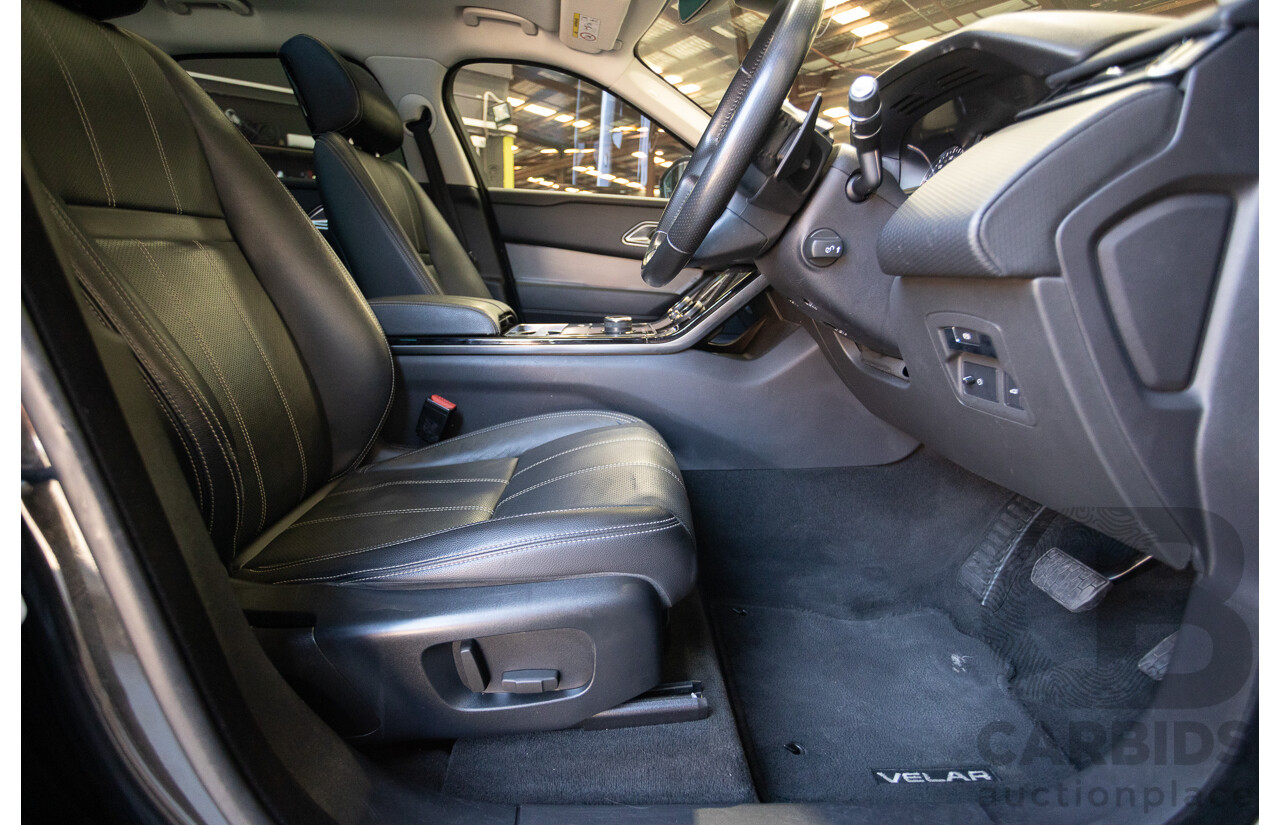 3/2018 Range Rover Velar D240 S (AWD) MY18 4D Wagon Santorini Black Metallic Turbo Diesel 2.0L