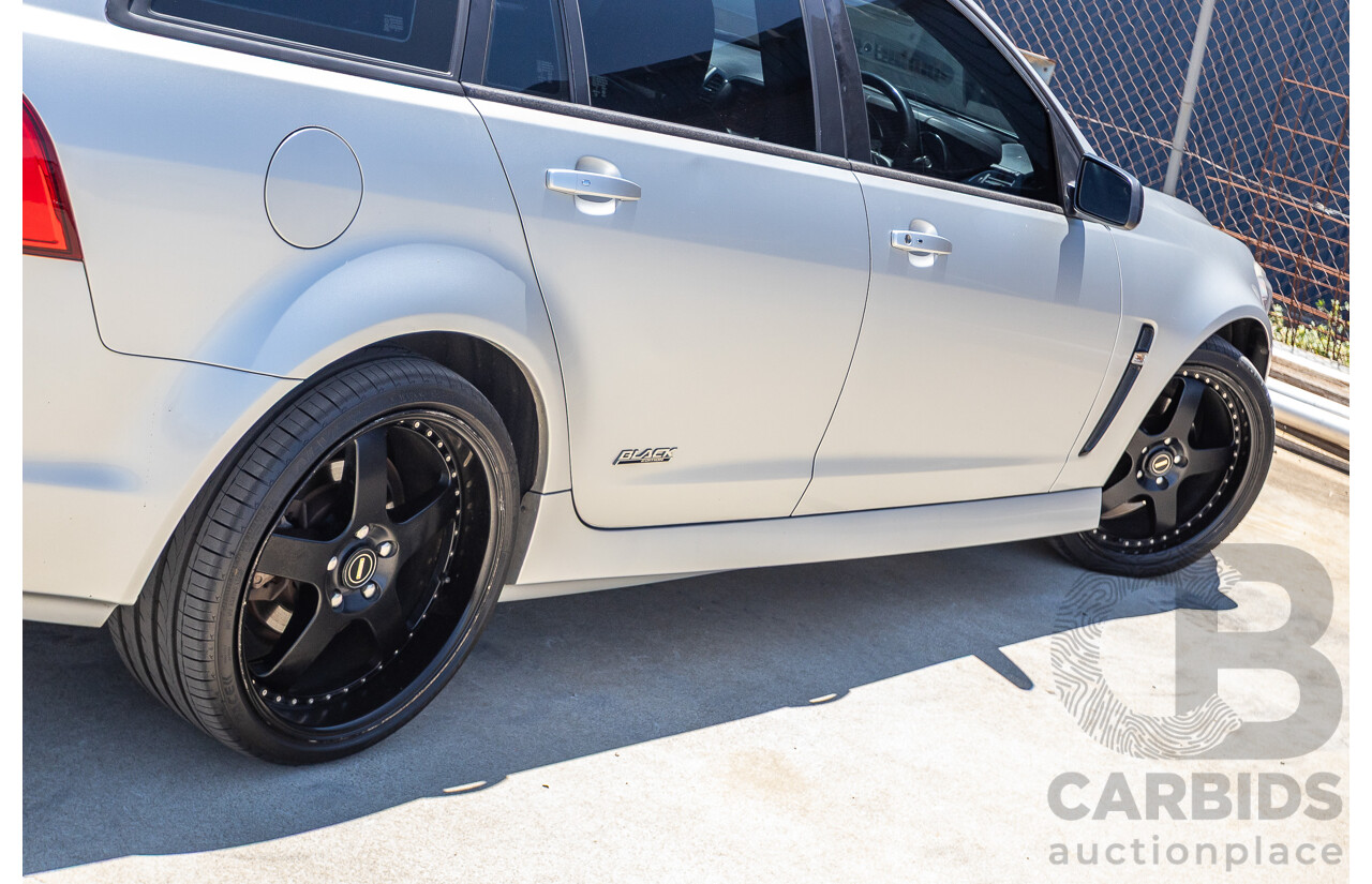 8/2016 Holden Commodore SV6 Black Edition VFII MY16 4D Sportwagon Nitrate Silver V6 3.6L