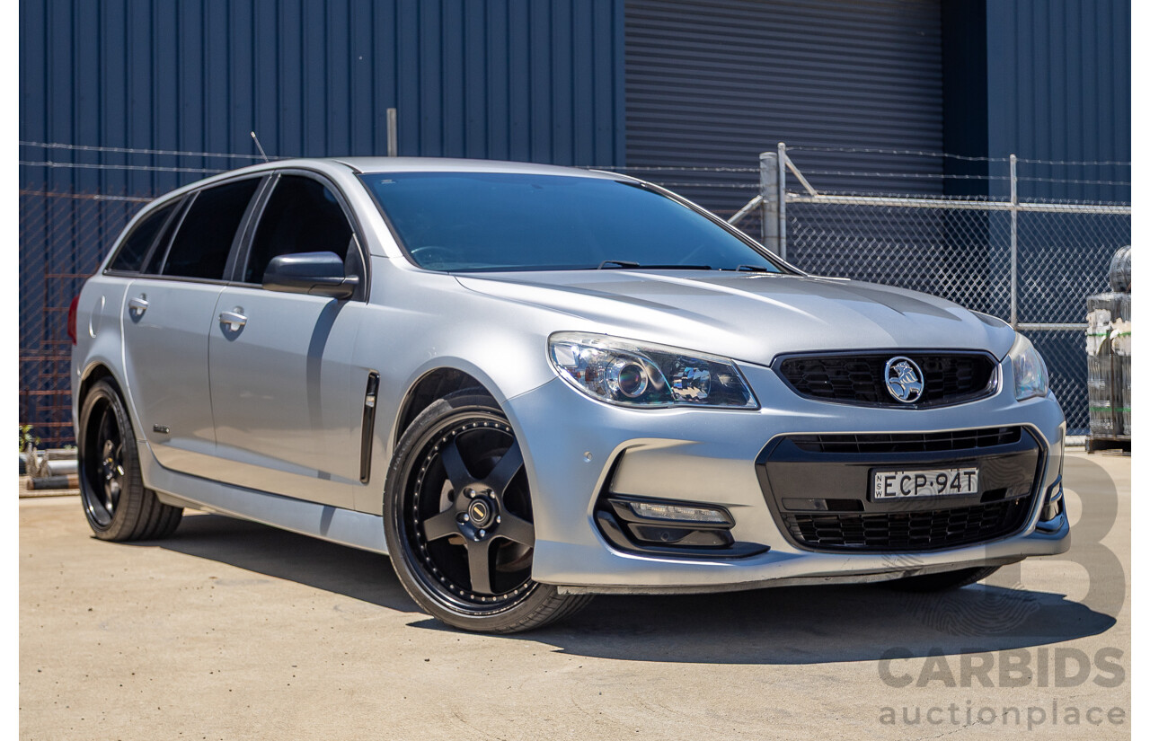 8/2016 Holden Commodore SV6 Black Edition VFII MY16 4D Sportwagon Nitrate Silver V6 3.6L