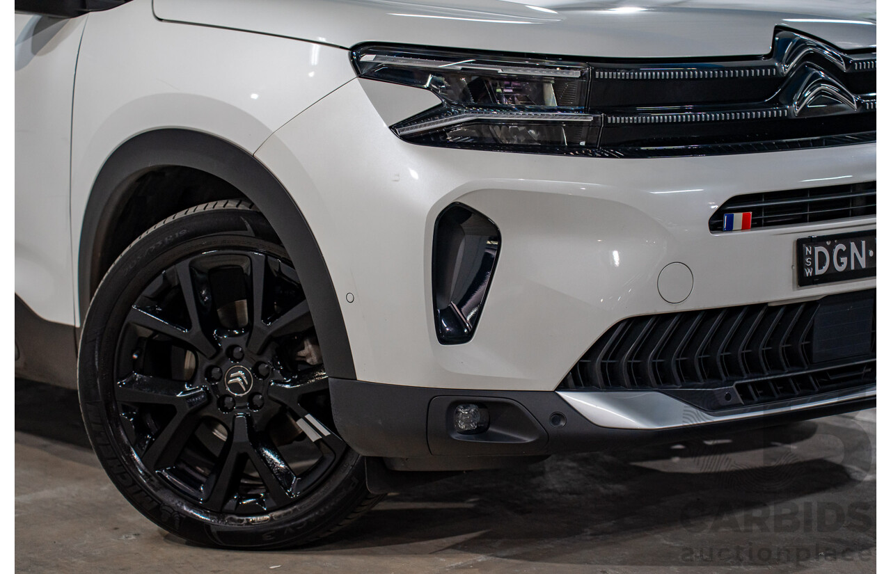 04/2023 Citroen C5 Aircross Sport 1.6 THP 133 (FWD) C84 MY23 5d Wagon Pearl White Turbo 1.6L