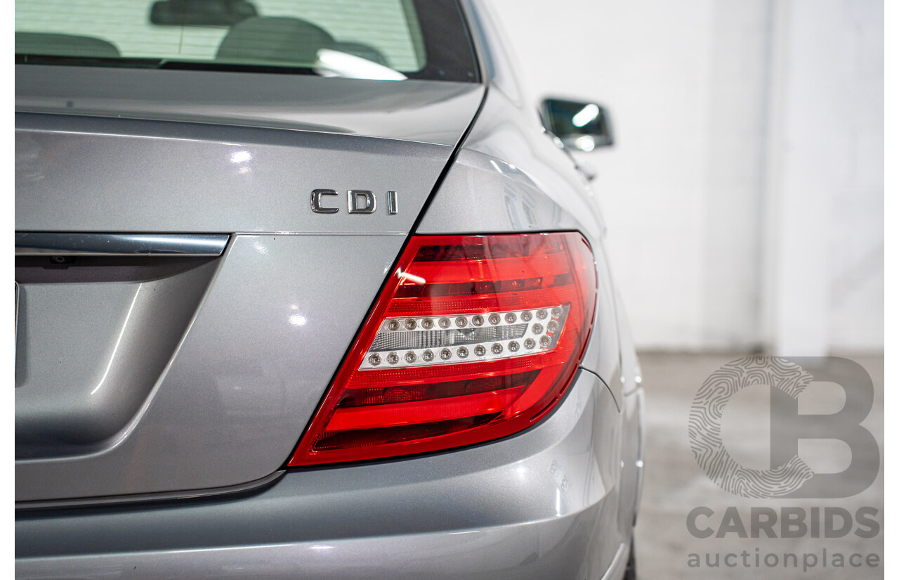 6/2012 Mercedes-Benz C250 CDI Avantgarde BE W204 MY12 4d Sedan Palladium Silver Metallic Turbo 2.1L