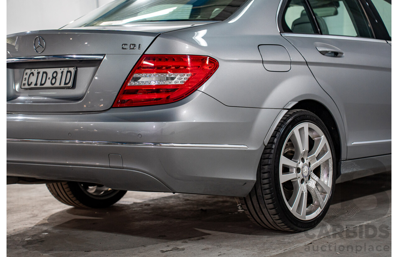 6/2012 Mercedes-Benz C250 CDI Avantgarde BE W204 MY12 4d Sedan Palladium Silver Metallic Turbo 2.1L