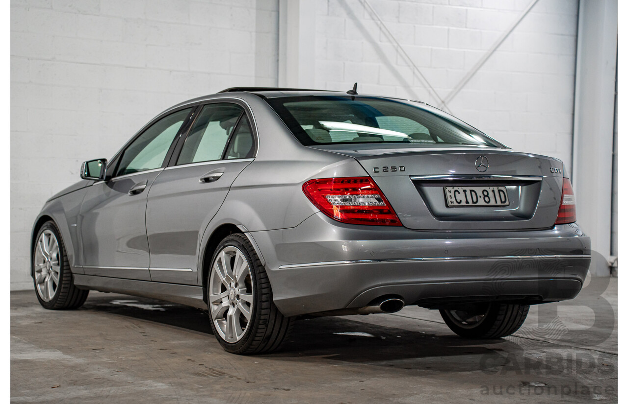 6/2012 Mercedes-Benz C250 CDI Avantgarde BE W204 MY12 4d Sedan Palladium Silver Metallic Turbo 2.1L