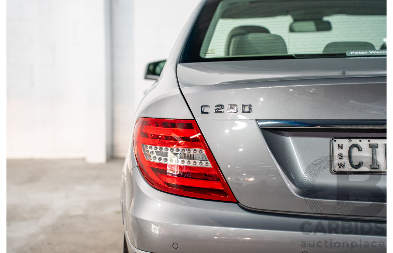 6/2012 Mercedes-Benz C250 CDI Avantgarde BE W204 MY12 4d Sedan Palladium Silver Metallic Turbo 2.1L