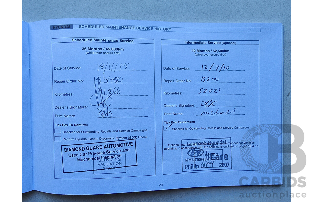 1/2013 Hyundai Ix35 Highlander (awd) LM MY11 4d Wagon Red 2.0L