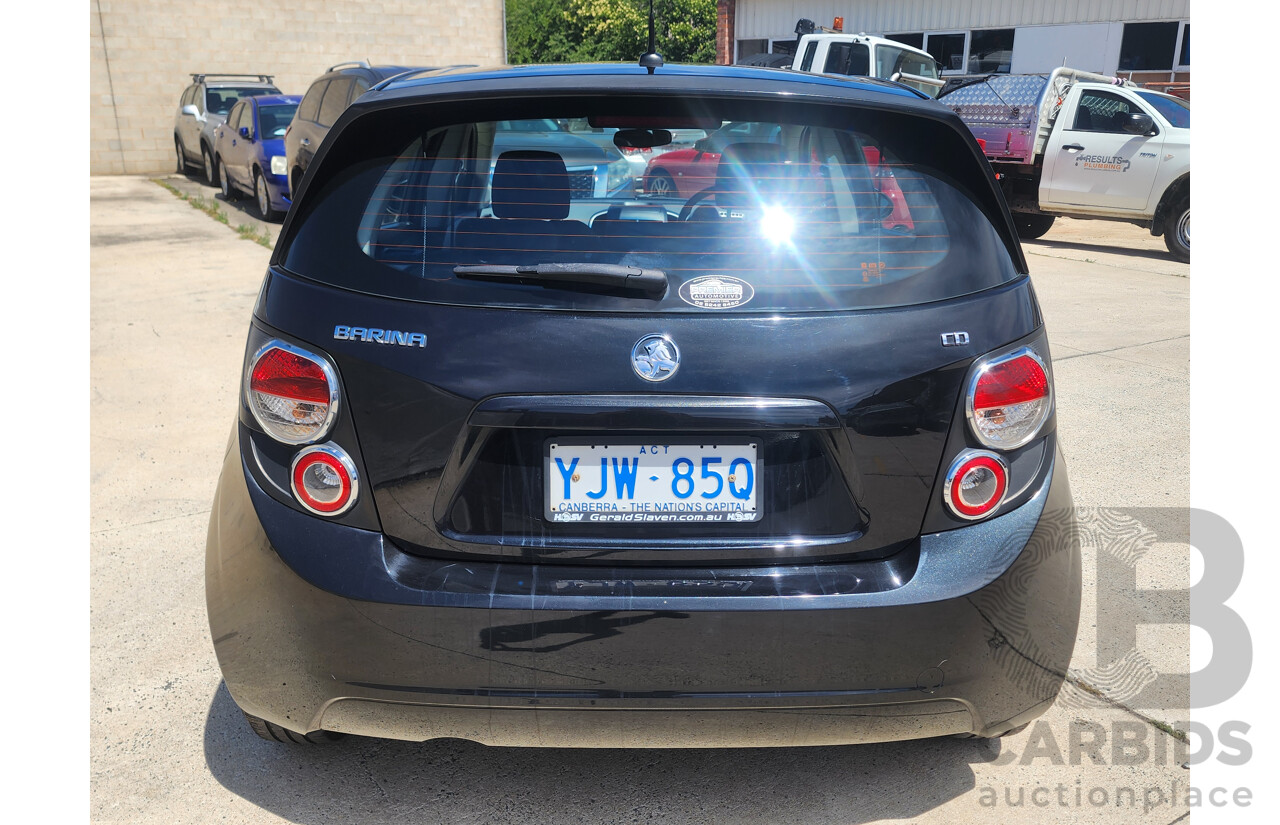 6/2013 Holden Barina CD TM MY13 5d Hatchback Black 1.6L