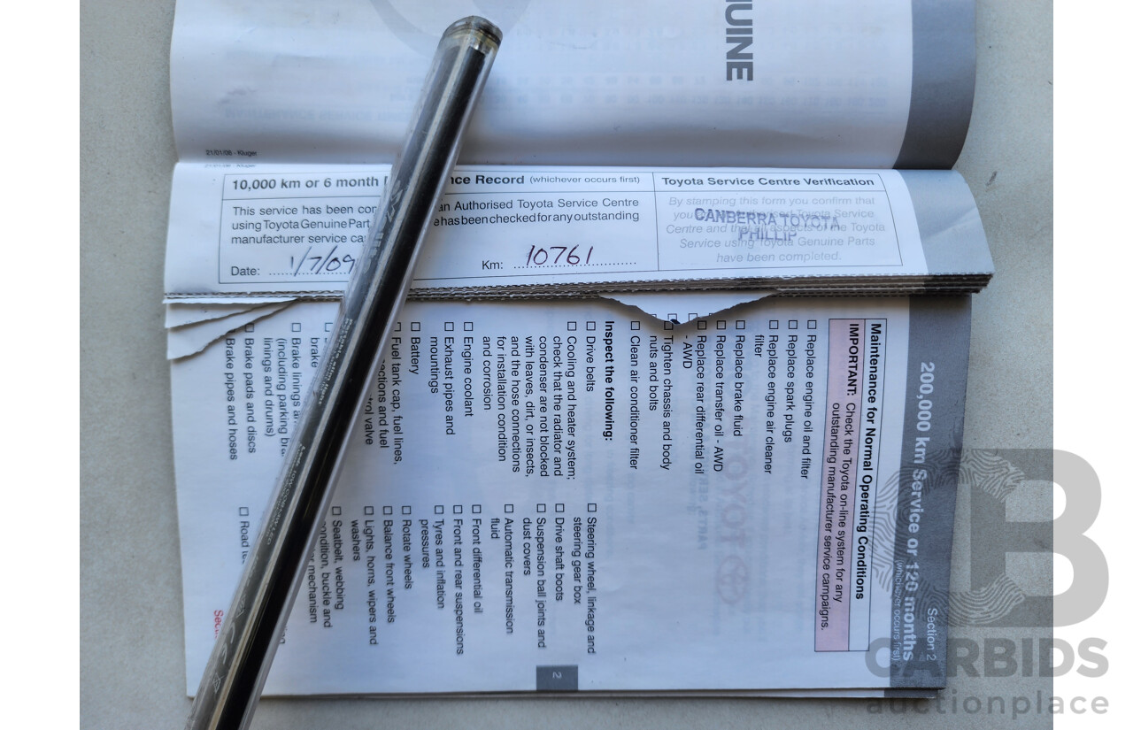 12/2008 Toyota Kluger Grande (4x4) GSU45R 4d Wagon Grey 3.5L