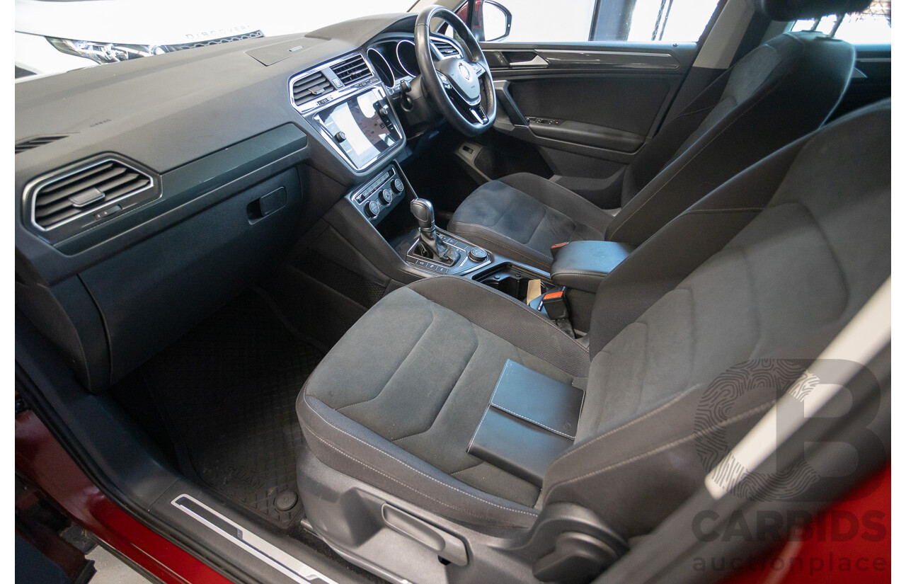 1/2018 Volkswagen Tiguan 162 TSI Sportline (AWD) 5NA MY18 4D Wagon Ruby Red Metallic Turbo 2.0L