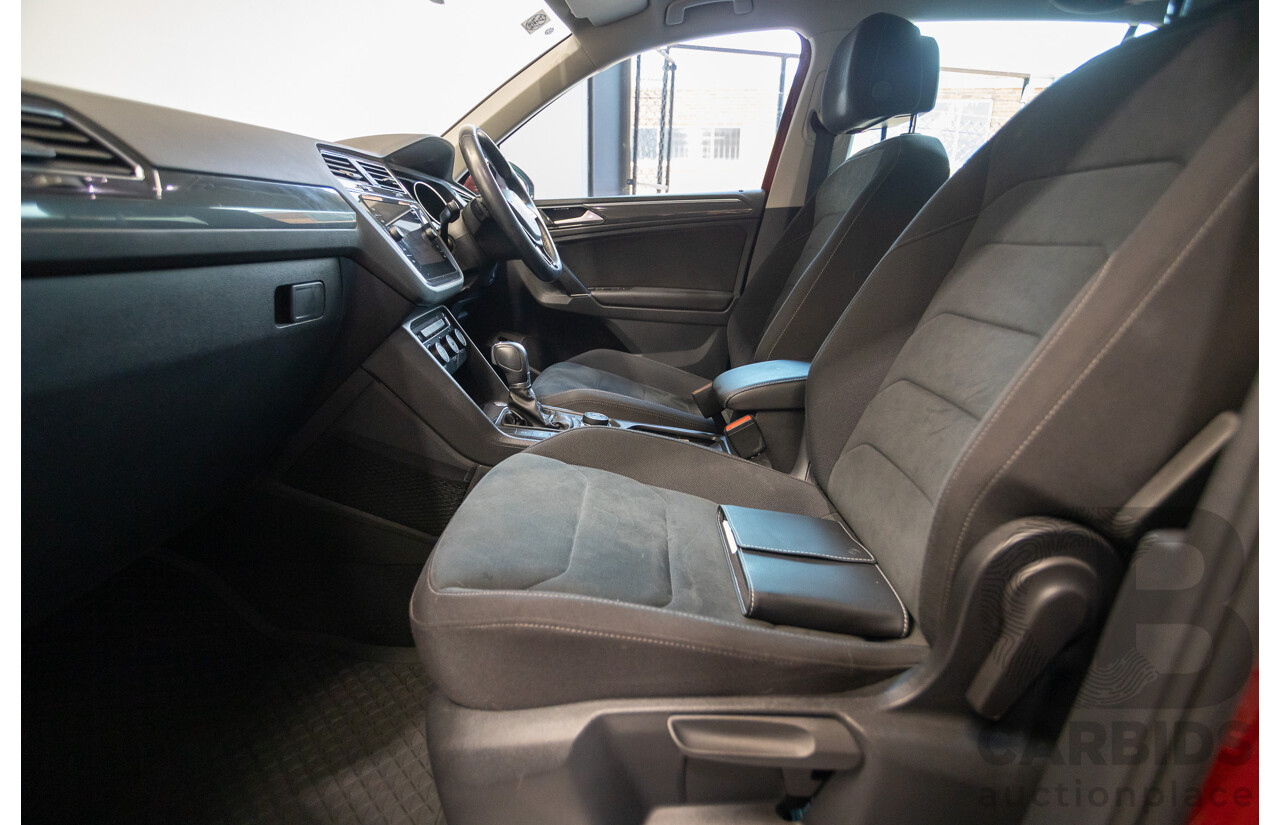 1/2018 Volkswagen Tiguan 162 TSI Sportline (AWD) 5NA MY18 4D Wagon Ruby Red Metallic Turbo 2.0L