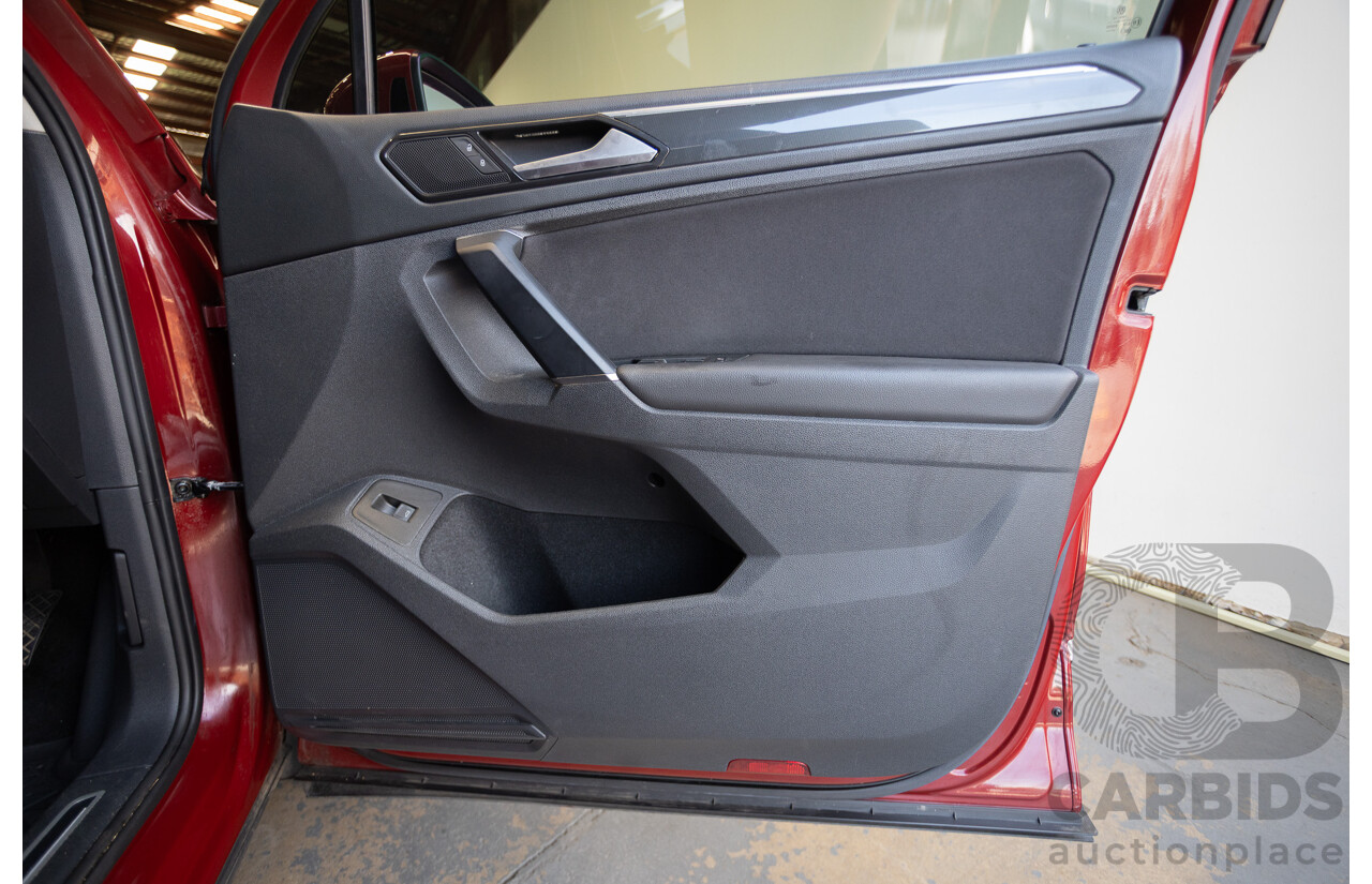 1/2018 Volkswagen Tiguan 162 TSI Sportline (AWD) 5NA MY18 4D Wagon Ruby Red Metallic Turbo 2.0L