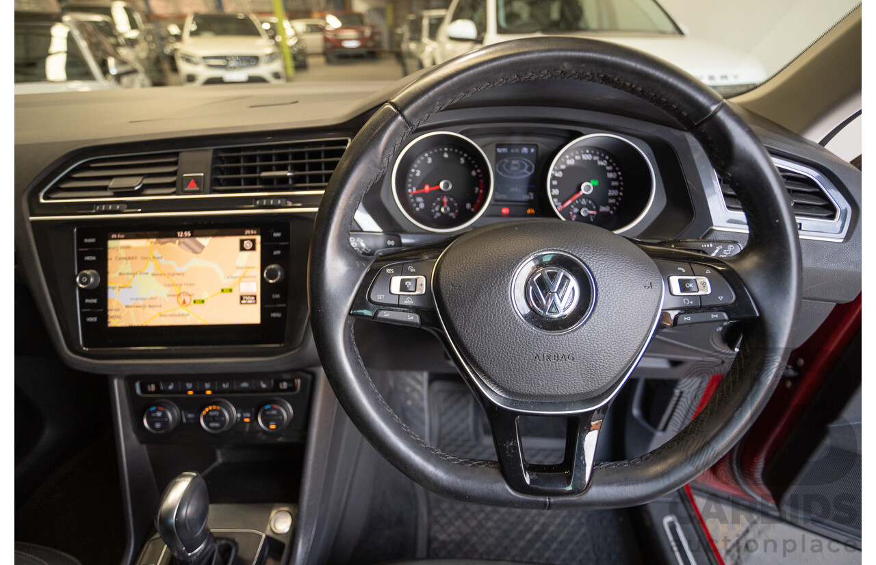 1/2018 Volkswagen Tiguan 162 TSI Sportline (AWD) 5NA MY18 4D Wagon Ruby Red Metallic Turbo 2.0L