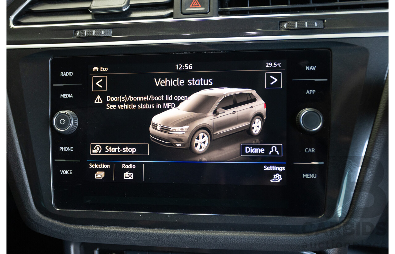 1/2018 Volkswagen Tiguan 162 TSI Sportline (AWD) 5NA MY18 4D Wagon Ruby Red Metallic Turbo 2.0L