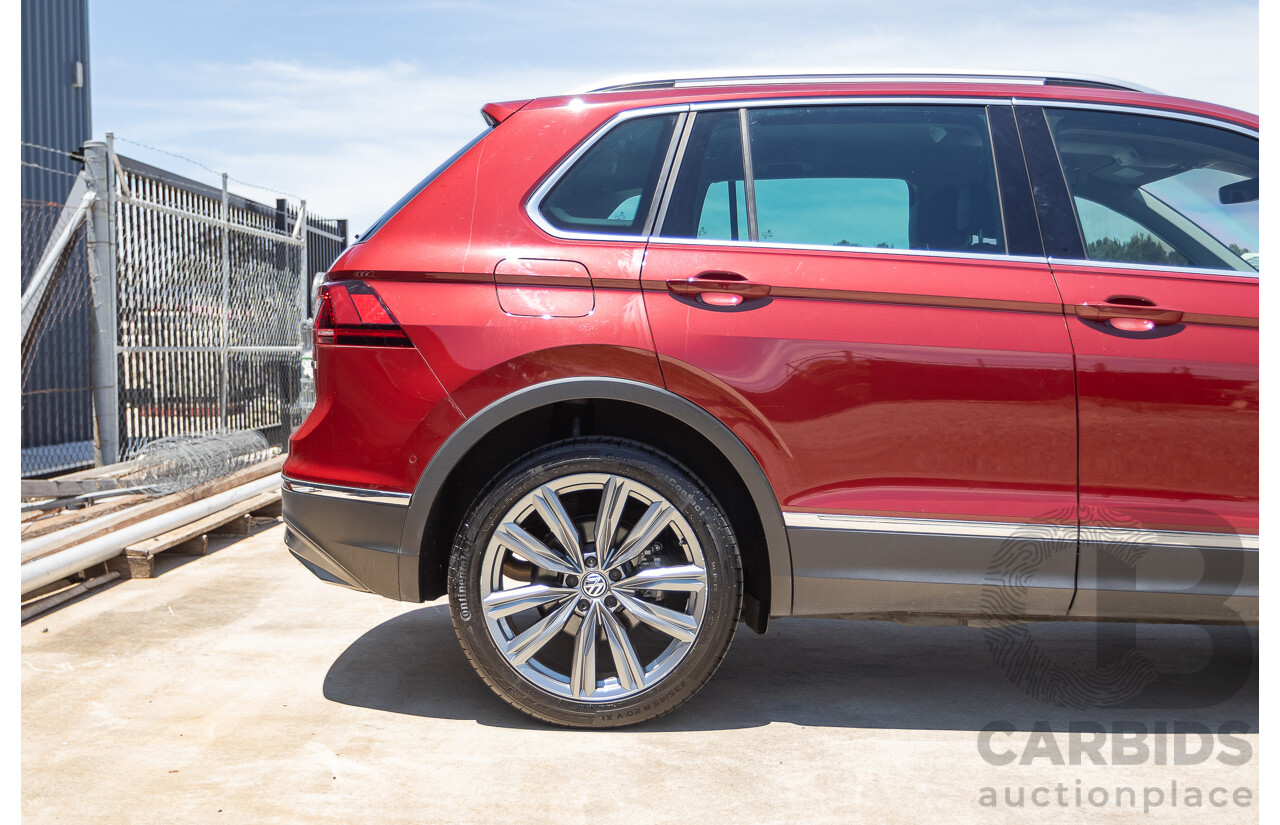 1/2018 Volkswagen Tiguan 162 TSI Sportline (AWD) 5NA MY18 4D Wagon Ruby Red Metallic Turbo 2.0L