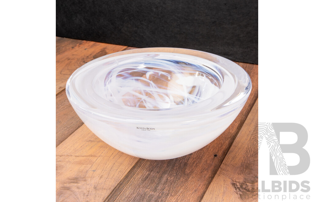 Large Atoll Art Glass Dish by Anna Ehrner for Kosta Boda