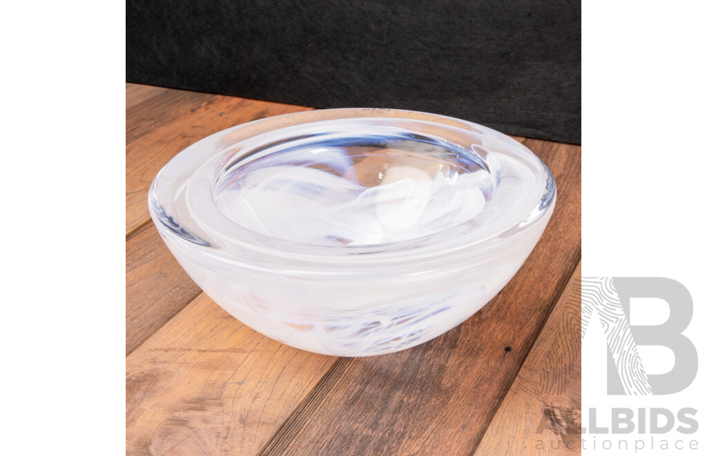 Large Atoll Art Glass Dish by Anna Ehrner for Kosta Boda