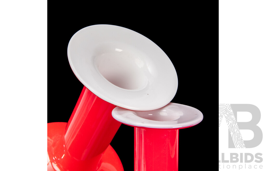 Pair of Graduated Gulvvase Designed by Otto Brauer for Holmegaard, Denmark, c. 1960s