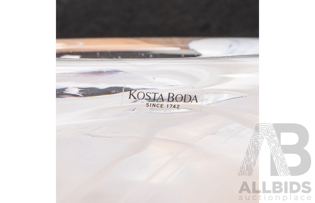 Atoll Art Glass Bowl by Anna Ehrner for Kosta Boda