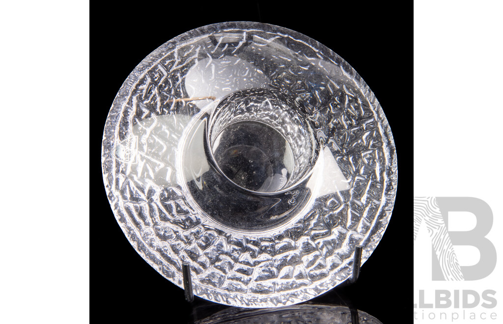 Pair of Discus Vases By Lars Hellsten for Orrefors