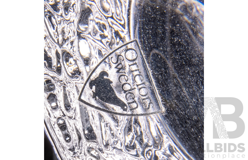 Pair of Discus Vases By Lars Hellsten for Orrefors