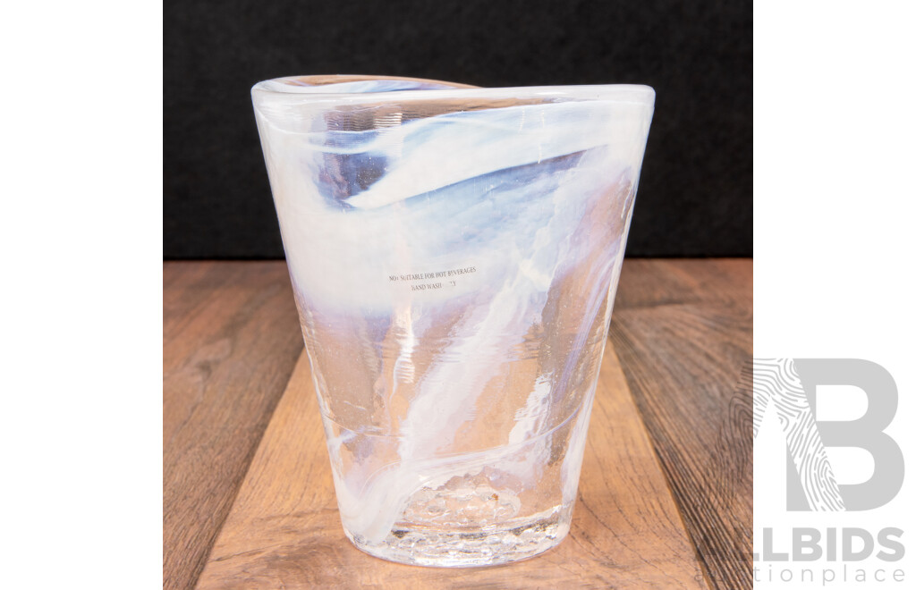 Set of Six Boxed Mine! Art Glass Tumblers by Ulrica Hydman- Vallien for Kosta Boda