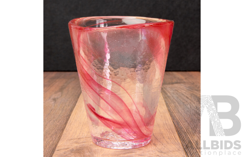 Set of Six Boxed Mine! Art Glass Tumblers by Ulrica Hydman- Vallien for Kosta Boda