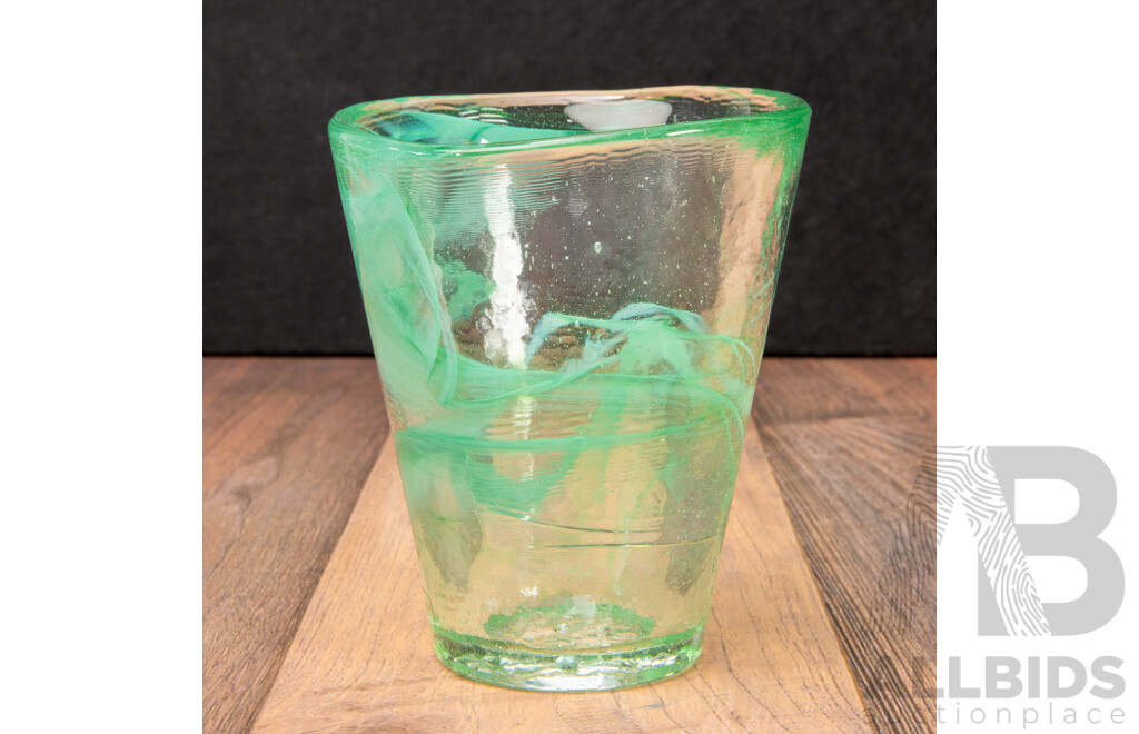 Set of Six Boxed Mine! Art Glass Tumblers by Ulrica Hydman- Vallien for Kosta Boda