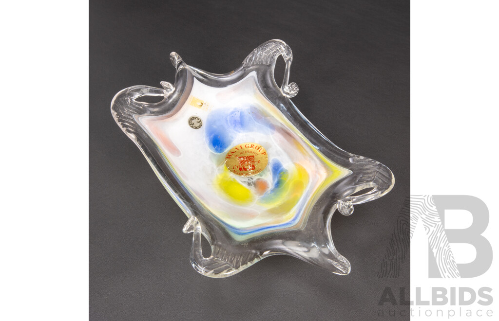 Murano Art Glass Dish by MA.VI, Italy