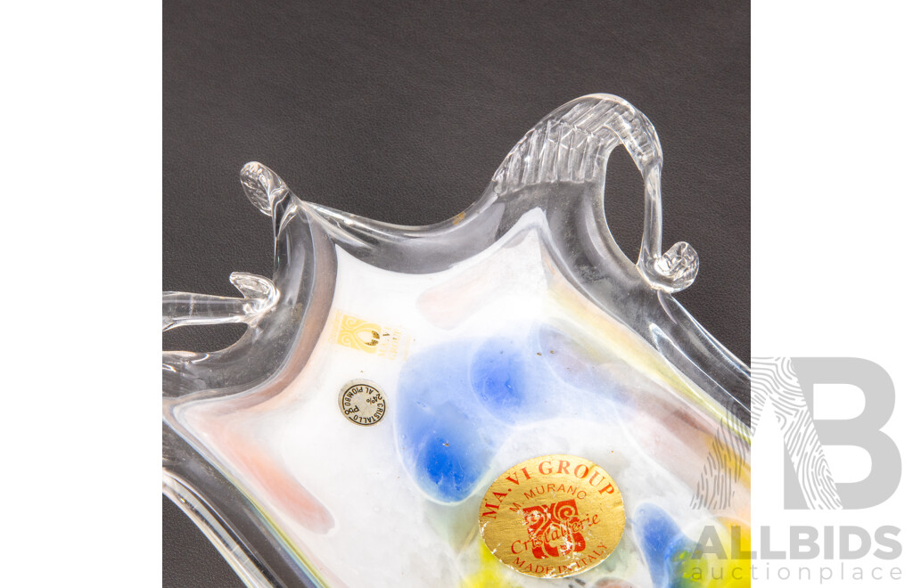 Murano Art Glass Dish by MA.VI, Italy