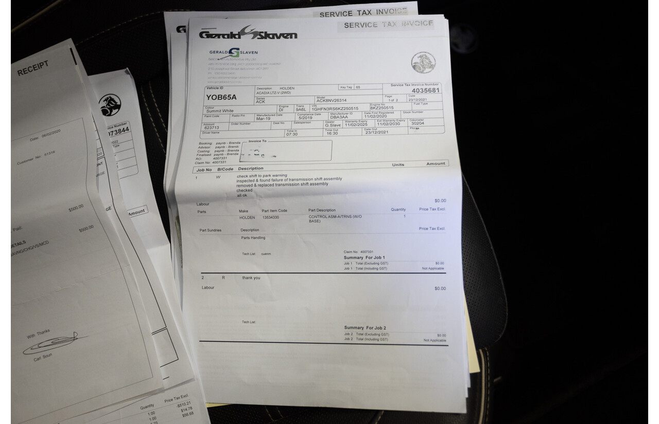 5/2019 Holden Acadia LTZ-V AC MY19 4D Wagon Summit White V6 3.6L - 7 seater