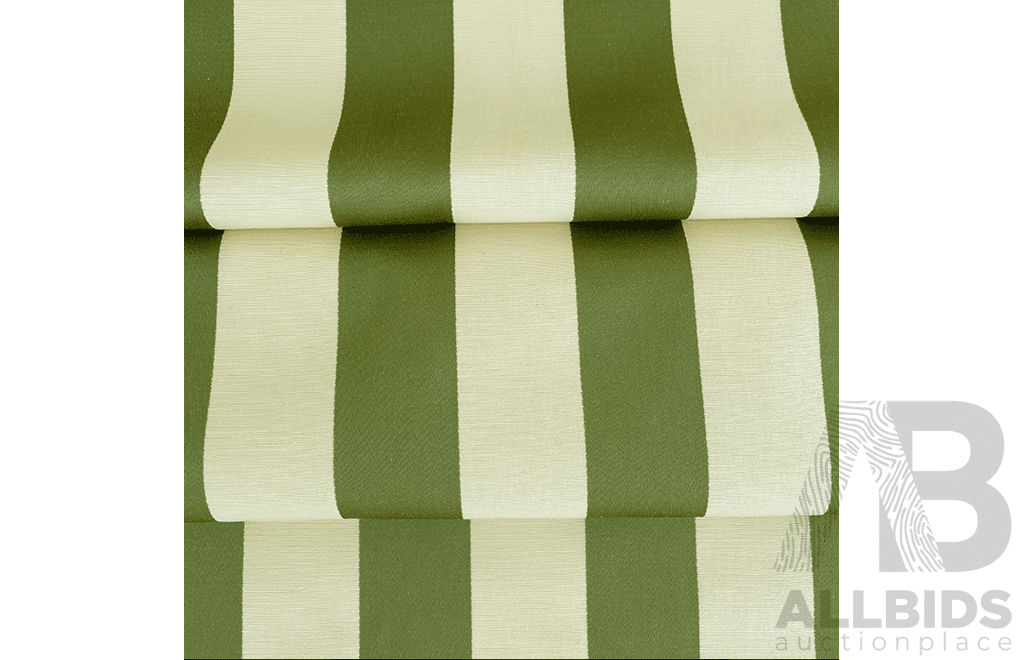 Royal Stripe Leaf - Cotton/Polyester - Width: 140cm  - 17 Metres - RRP$65.00 per Metre - Total RRP $1105
