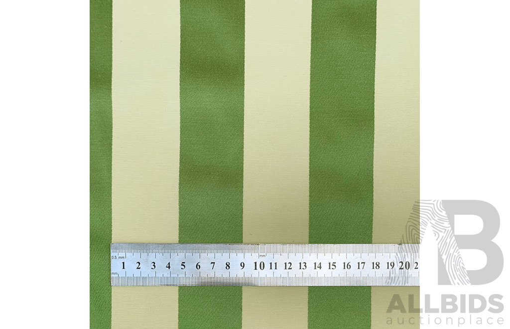 Royal Stripe Leaf - Cotton/Polyester - Width: 140cm  - 17 Metres - RRP$65.00 per Metre - Total RRP $1105