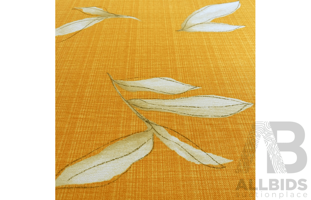 Leaves – Cotton Bolt - Colour: Yellow, Orange, Green - Width: 140cm - 18 Metres - RRP$38.00 per METRE - Total RRP $684