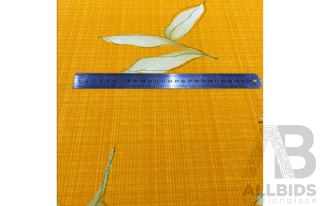 Leaves – Cotton Bolt - Colour: Yellow, Orange, Green - Width: 140cm - 18 Metres - RRP$38.00 per METRE - Total RRP $684