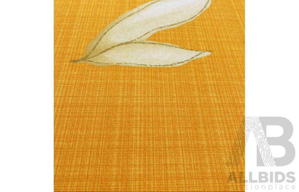 Leaves – Cotton Bolt - Colour: Yellow, Orange, Green - Width: 140cm - 18 Metres - RRP$38.00 per METRE - Total RRP $684