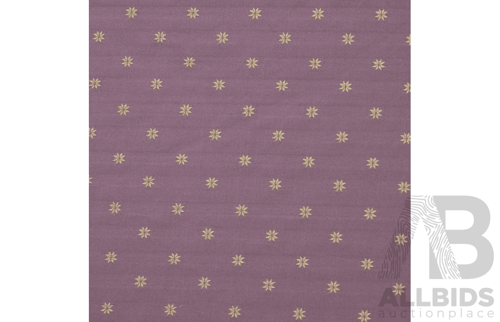 Indus Mauve - Linen - Width: 140cm - 25 Metres - RRP$57.00 per Metre - Total RRP $1425