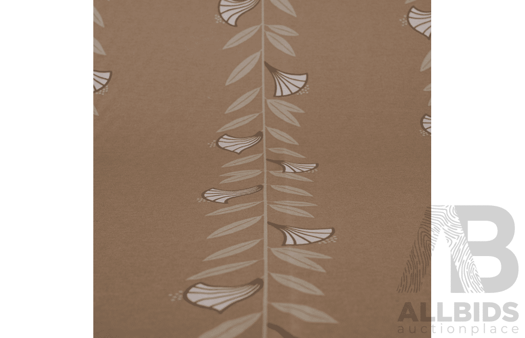 Brown Lilies - Spanish Cotton - Width: 140cm - 14 Metres - RRP$25.00 per Metre - Total RRP $350