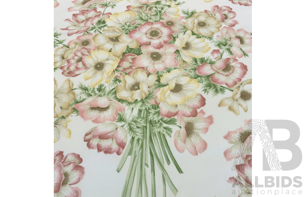 Sweet Bouquet - Cotton - Colour: Green, Pink, Yellow, Ivory, Beige - Width: 140cm - 47 Metres - RRP$38.40 per METRE - Total RRP $1,804.80