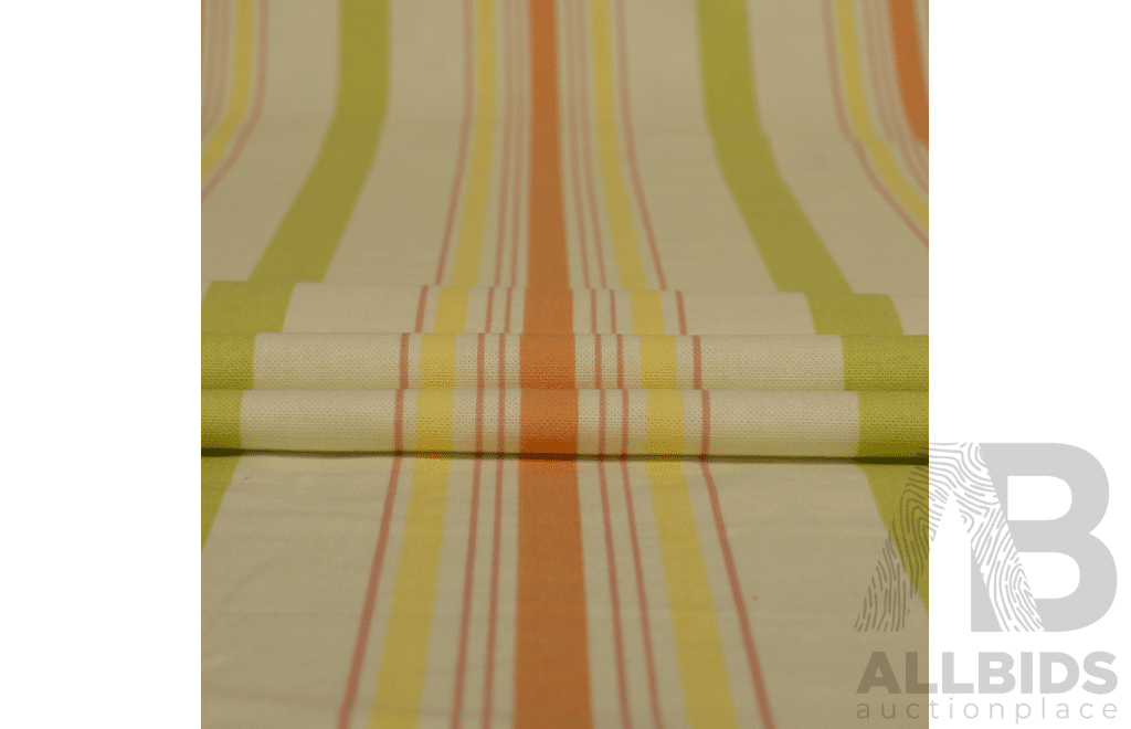 Summer Stripes - Spanish Cotton - Width: 140cm - 15 Metres - RRP$38.40 per Metre - Total RRP $576