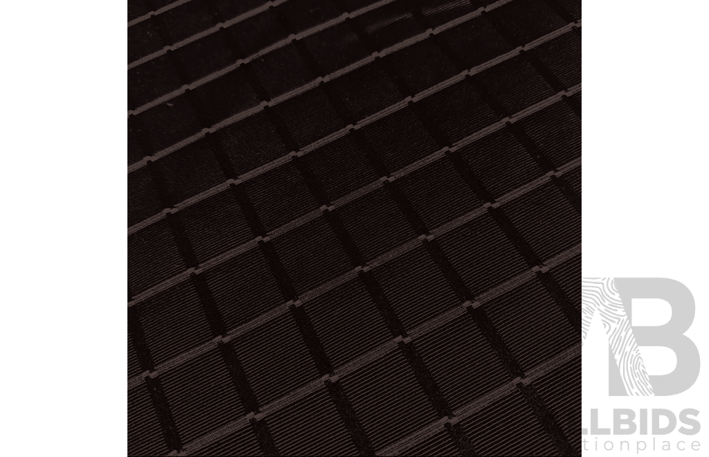 Black Jet - Polyester - Colour: Black and Rose Gold - Width: 140cm - 41 Metres - RRP$45.00 per METRE - Total RRP $1845