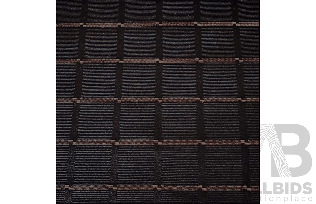 Black Jet - Polyester - Colour: Black and Rose Gold - Width: 140cm - 41 Metres - RRP$45.00 per METRE - Total RRP $1845