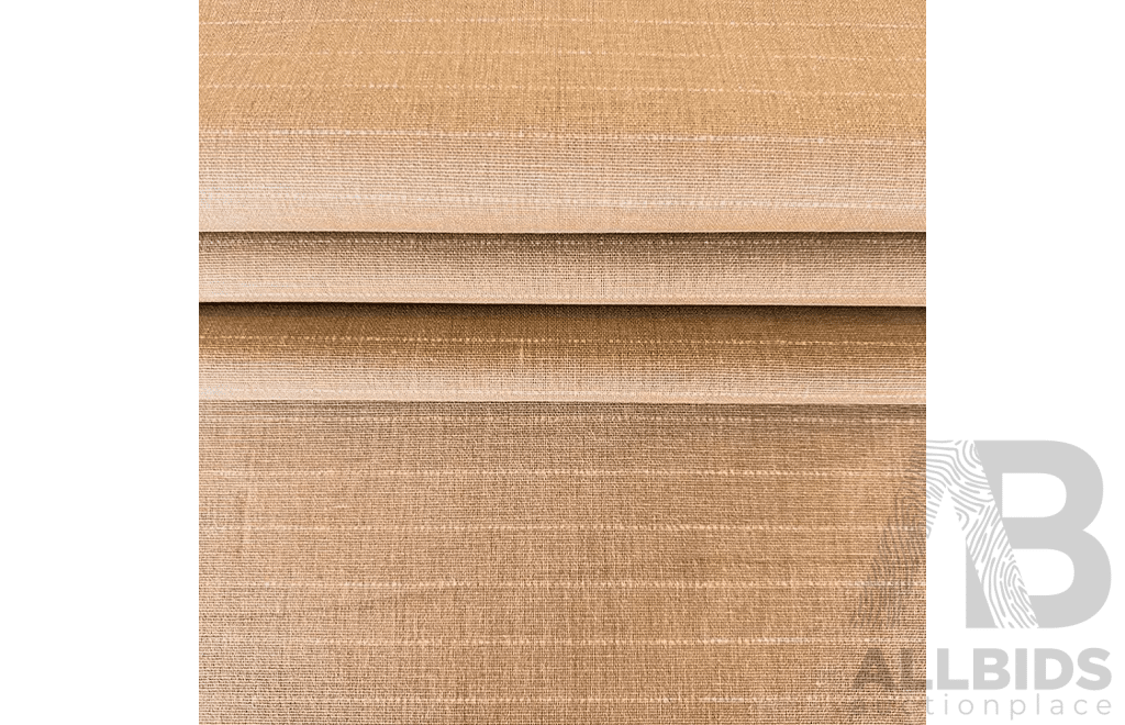 Camel Pinstripe - Cotton - Colour: Camel, Beige - Width: 140cm - 46 Metres - RRP$77.00 per METRE - Total RRP $3542