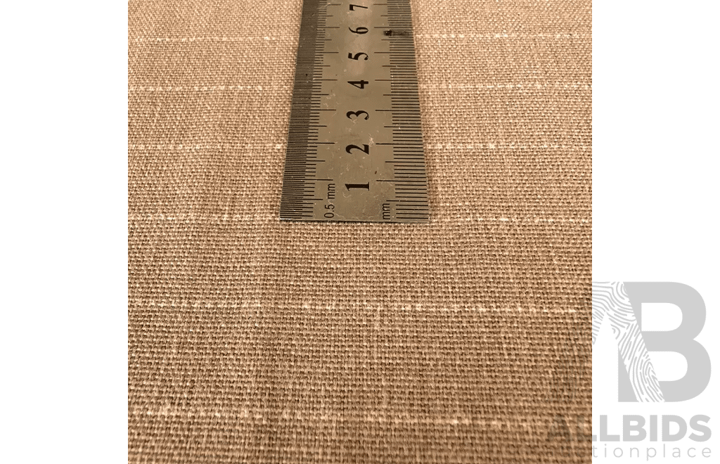 Camel Pinstripe - Cotton - Colour: Camel, Beige - Width: 140cm - 46 Metres - RRP$77.00 per METRE - Total RRP $3542