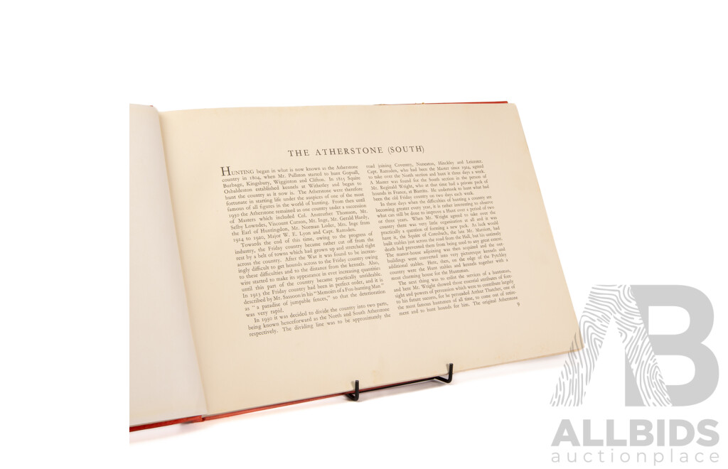 Hunting Countries by F.A Stewart, First Edition 1935, Collins Clear-Type Press. London