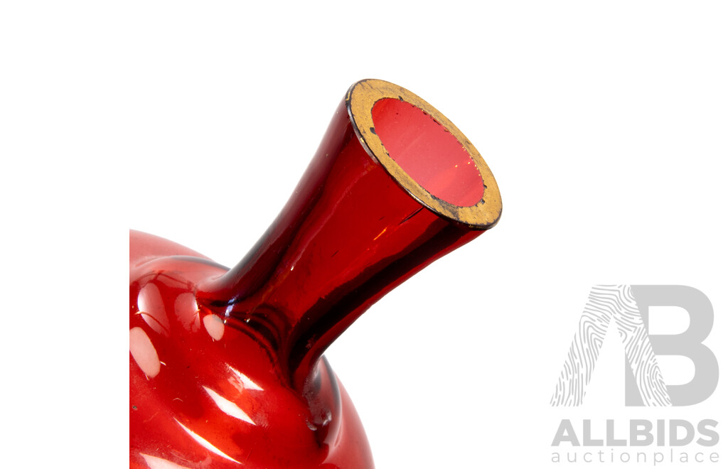 Victorian Ruby Mary Gregory Glass Vase