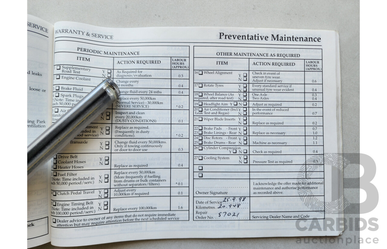 5/1997 Ford Laser LXi KJII 4d Sedan White 1.6L