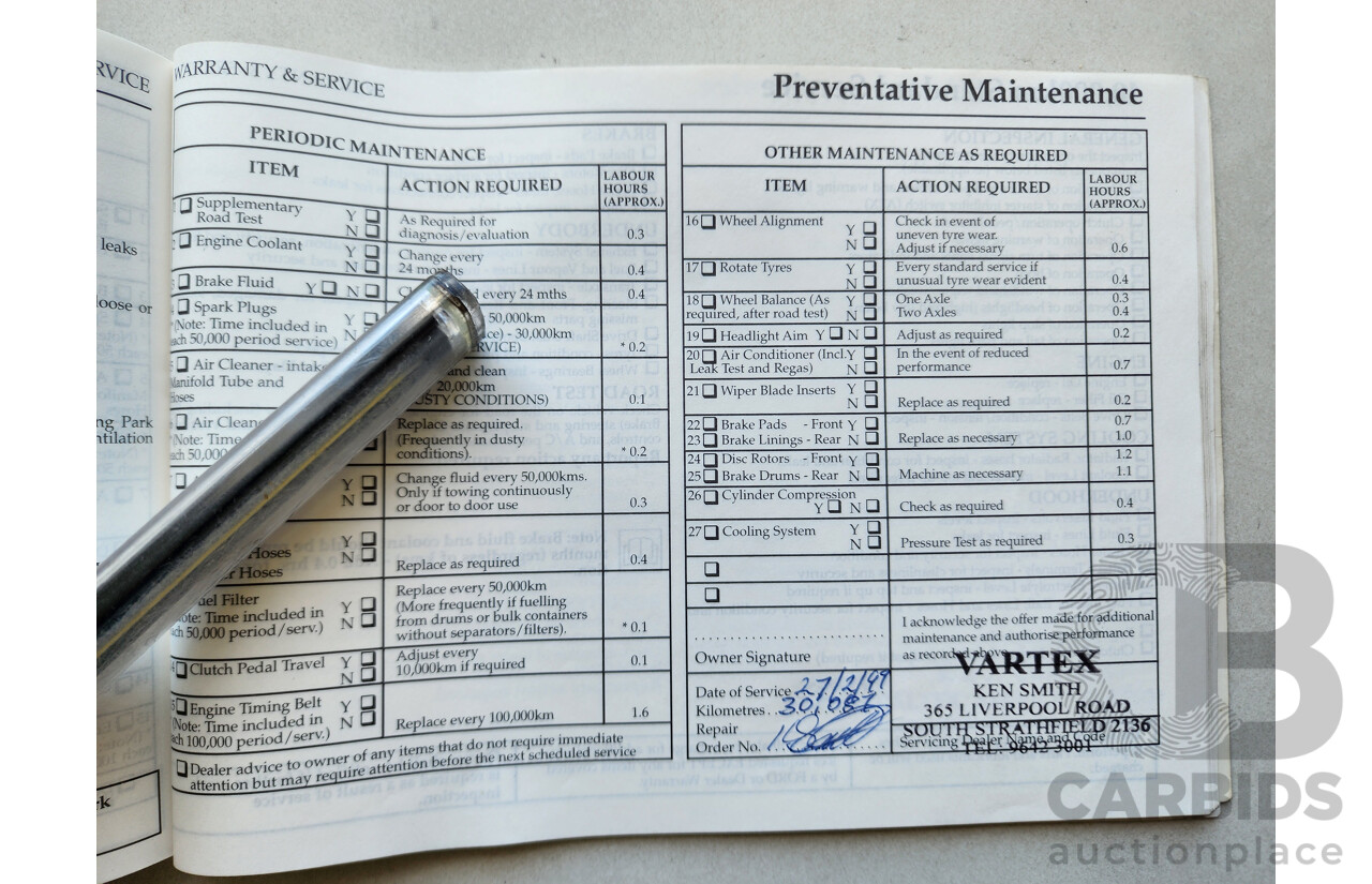 5/1997 Ford Laser LXi KJII 4d Sedan White 1.6L