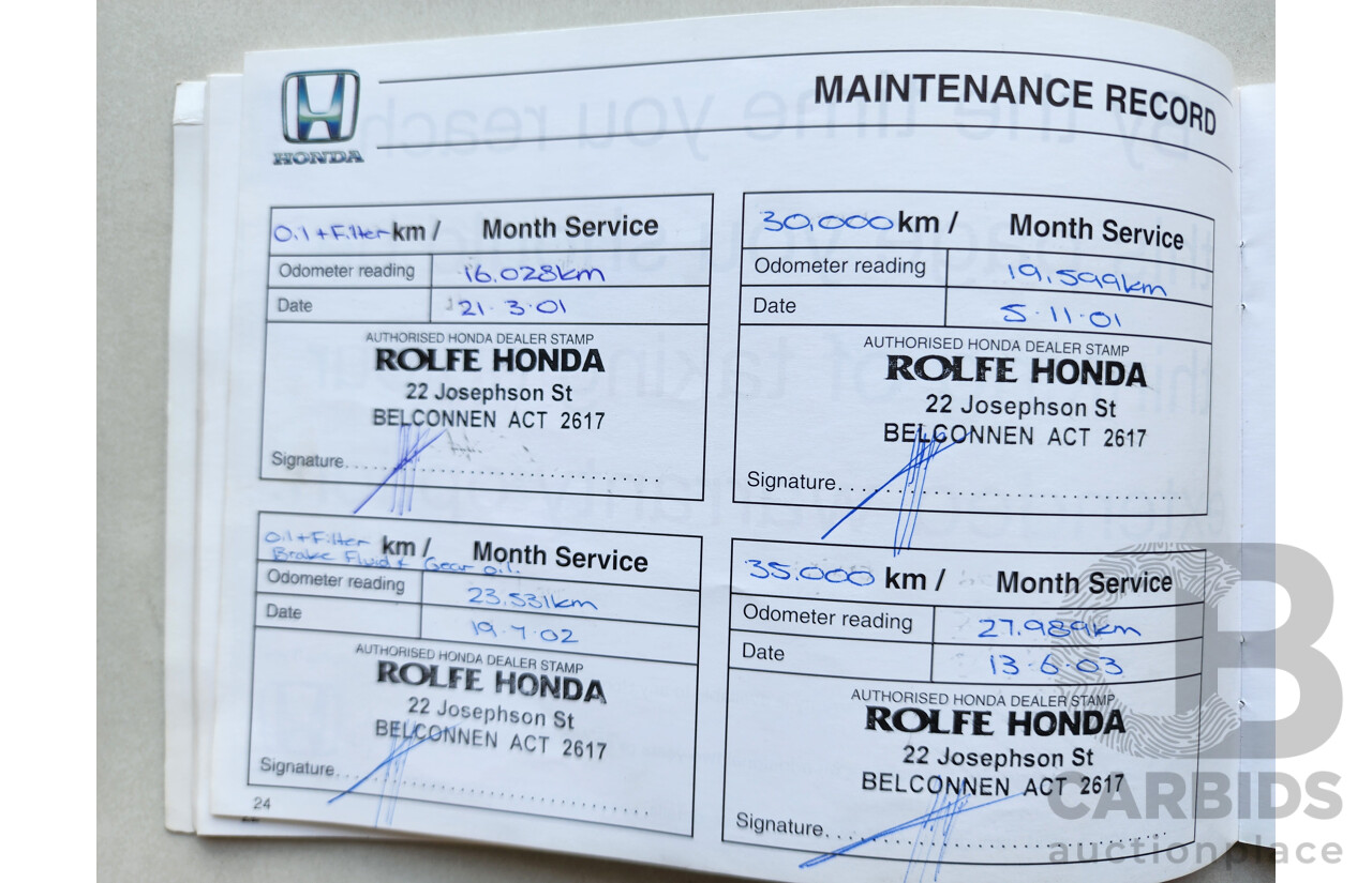 5/1998 Honda Civic CXi  3d Hatchback White 1.6L