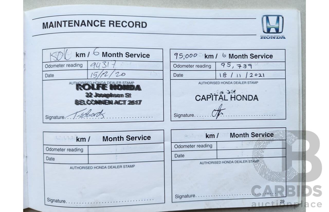 5/1998 Honda Civic CXi  3d Hatchback White 1.6L