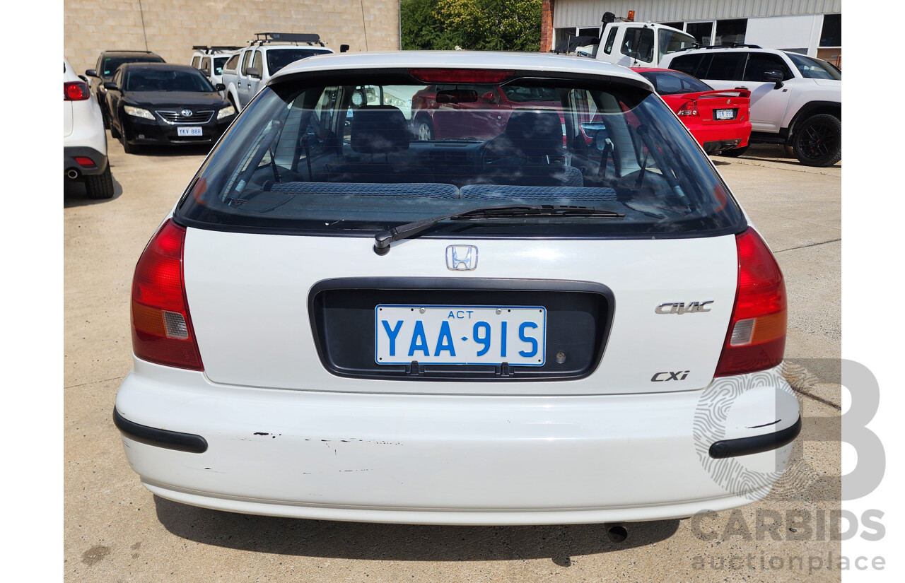 5/1998 Honda Civic CXi 3d Hatchback White 1.6L